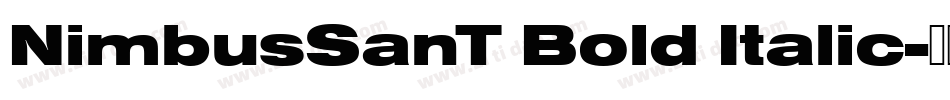NimbusSanT Bold Italic字体转换